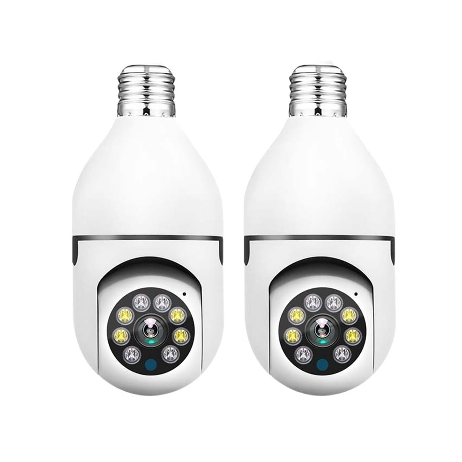 Kamera Z Żarówką 3MP E27 WiFi Baby Monitor 1/2/3 Szt. Automatyczne Śledzenie Wewnętrzny Nadzór Wideo Kamera Bezpieczeństwa W Domu łAtwa W Instalacji(2PCS Camera Add 64G)