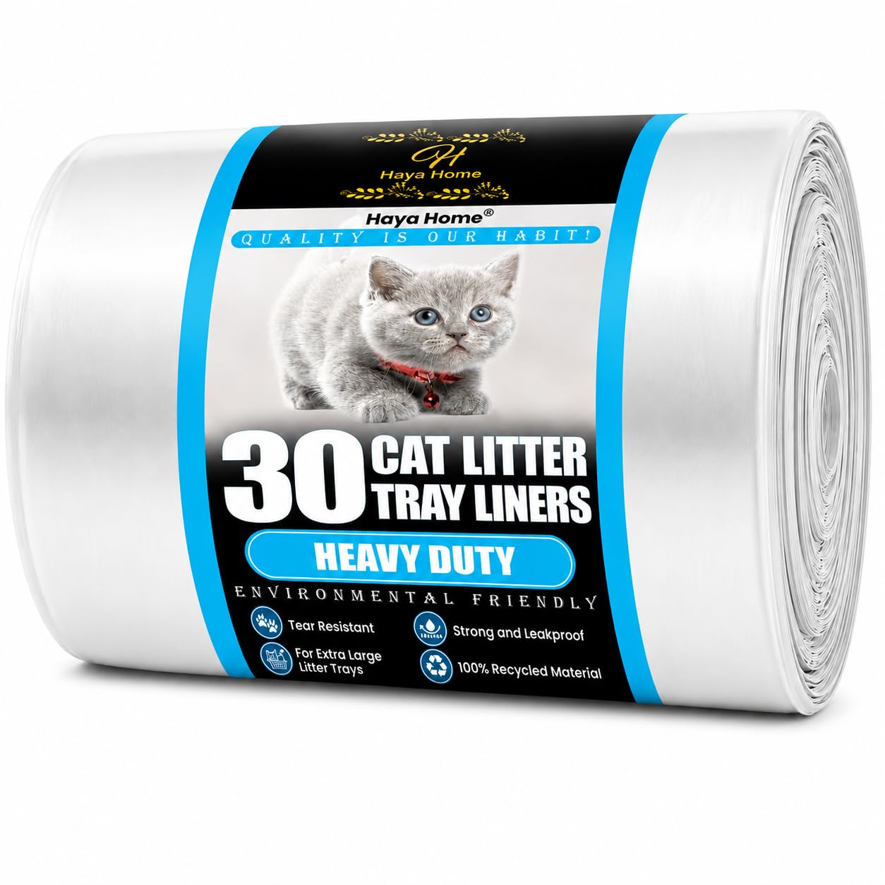 Haya Home Eco 30 XL Extra Large Heavy Duty Cat 30 count (Pack of 1), White