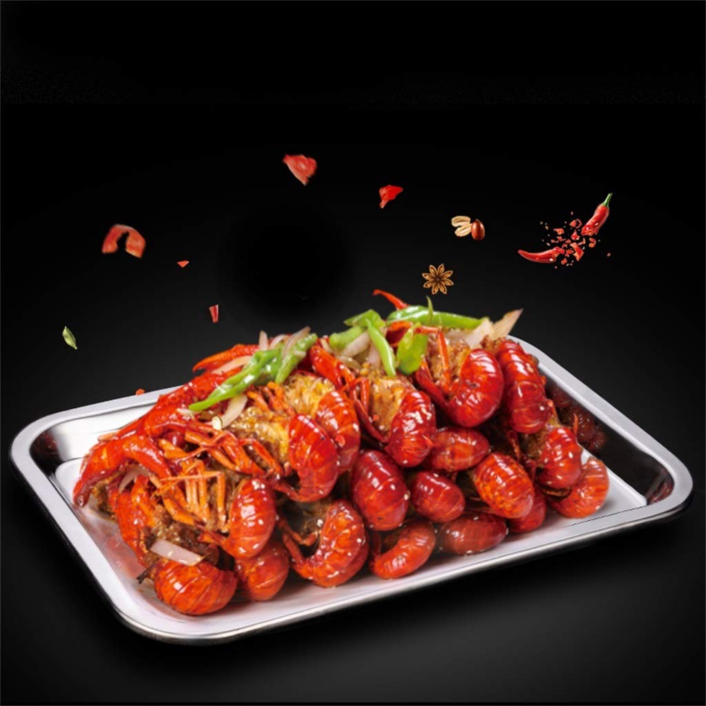 ZHANGXIAO Plato De Hornear, Acero Inoxidable 304 Bandeja Plato De Barbacoa Espesar No Pegajoso Fácil De Limpiar (tamaño : 60×40×2cm)