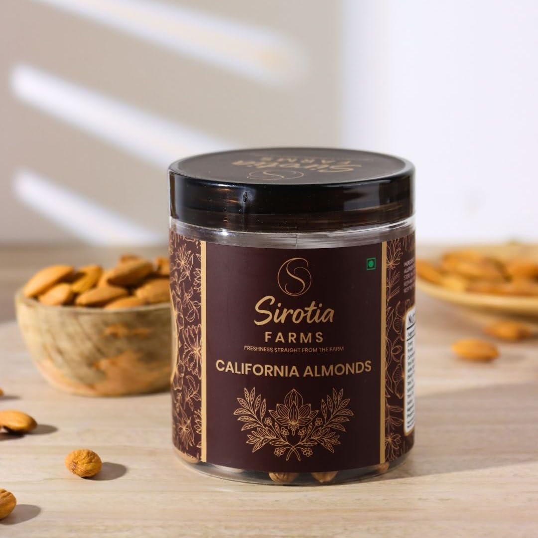 Sirotia Farms Premium California Almonds/Badam Whole, 200g, Real Nuts, High in Fiber, Badam Giri, Rich in Protein, Magnesium, Phosphorus and Dietary Fibre, Nuts & Dry Fruits 2