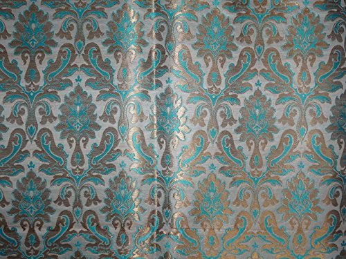 Soie Brocade Tissu Bleu pour masquer les imperfections de vos projets de couture