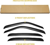 Vista 207 de Visera de ventana para Chevy Silverado 1500/GMC Sierra 1500/Avalanche/Suburban Crew Cab 2007-2013, protectores de lluvia, deflector de ventilación