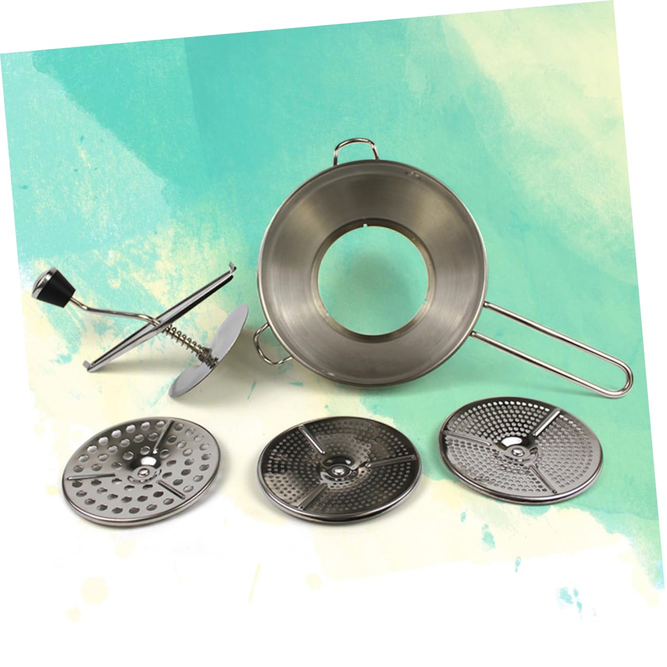 Alipis Edelstahl Gemüsemixer Für Babybrei Obst Und Gemüsezerkleinerer Leicht Zu Reinigen Ergonomisches Design Für Zubereitung Von Babynahrung - Hochwertige Küchenutensilien Für