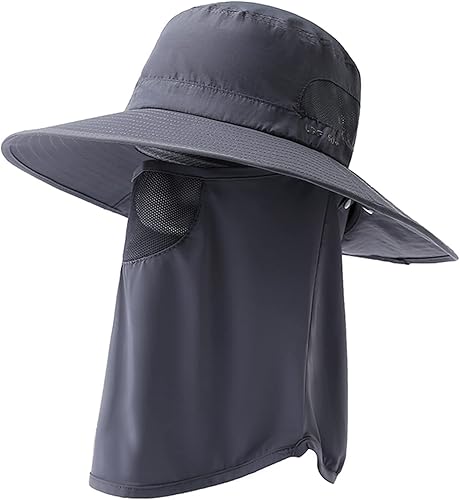 Sombrero de pesca plegable para hombres y mujeres, sombrero de playa con solapa para el cuello
