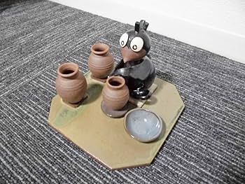 丹波焼　愛嬌のある陶器の置物　カラスの陶芸家　リビングのインテリアに　日本六古窯 Amazon.co.jp: 丹波焼 愛嬌のある陶器の置物 カラスの陶芸家 リビング