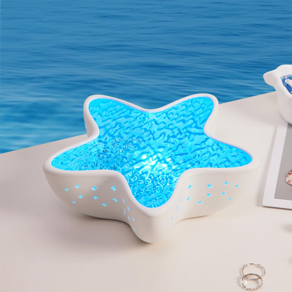 Generic Ocean Wave Projector Light do sypialni wystrój 7 Kolor Night Lampa Romantyczna fala wodna dla dzieci i nastolatków