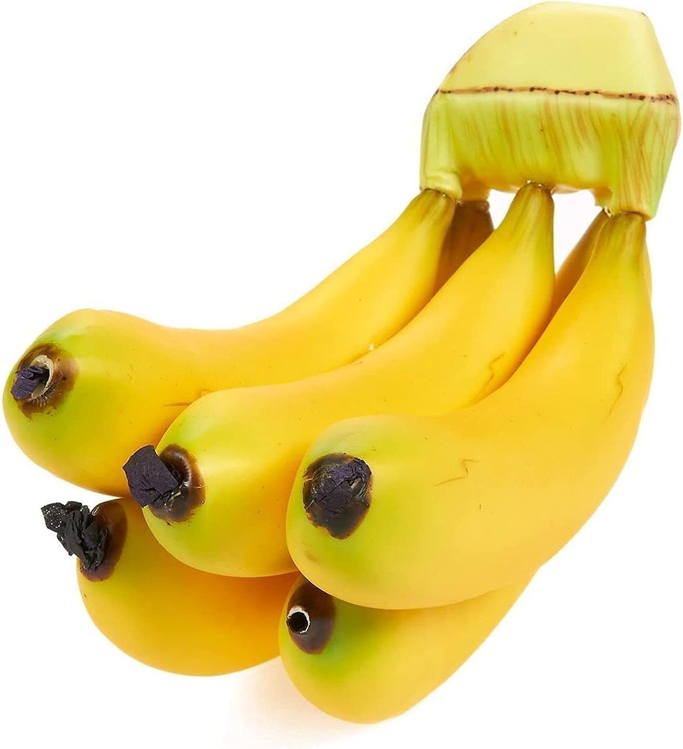 Juvale Fake Fruit Bananas - Artificial Fruit Plastic Bananas Still Life Paintings, Storefront Decoration, Kitchen Decor, Yellow, 7 x 5.5 x 3.5 inches