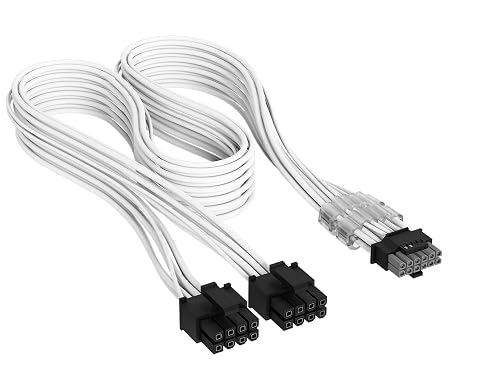 Corsair Elite Premium Type 4 Sleeved 12V-2x6 PSU Cable White