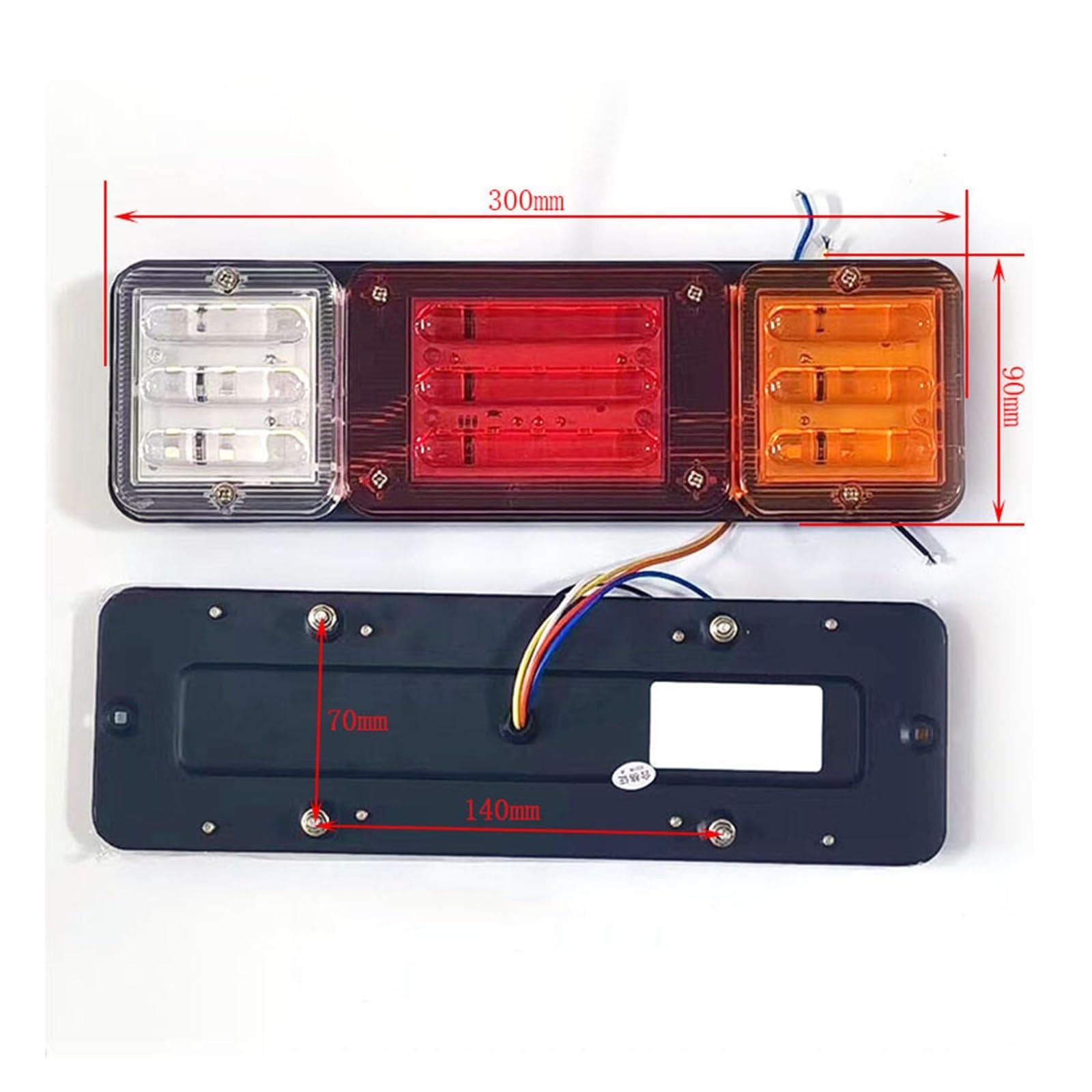 Genérico Luces traseras de coche 2X 12/24V LED para luz trasera de camión, para giro para luces señal, remolque, autobús, caravana(24V)
