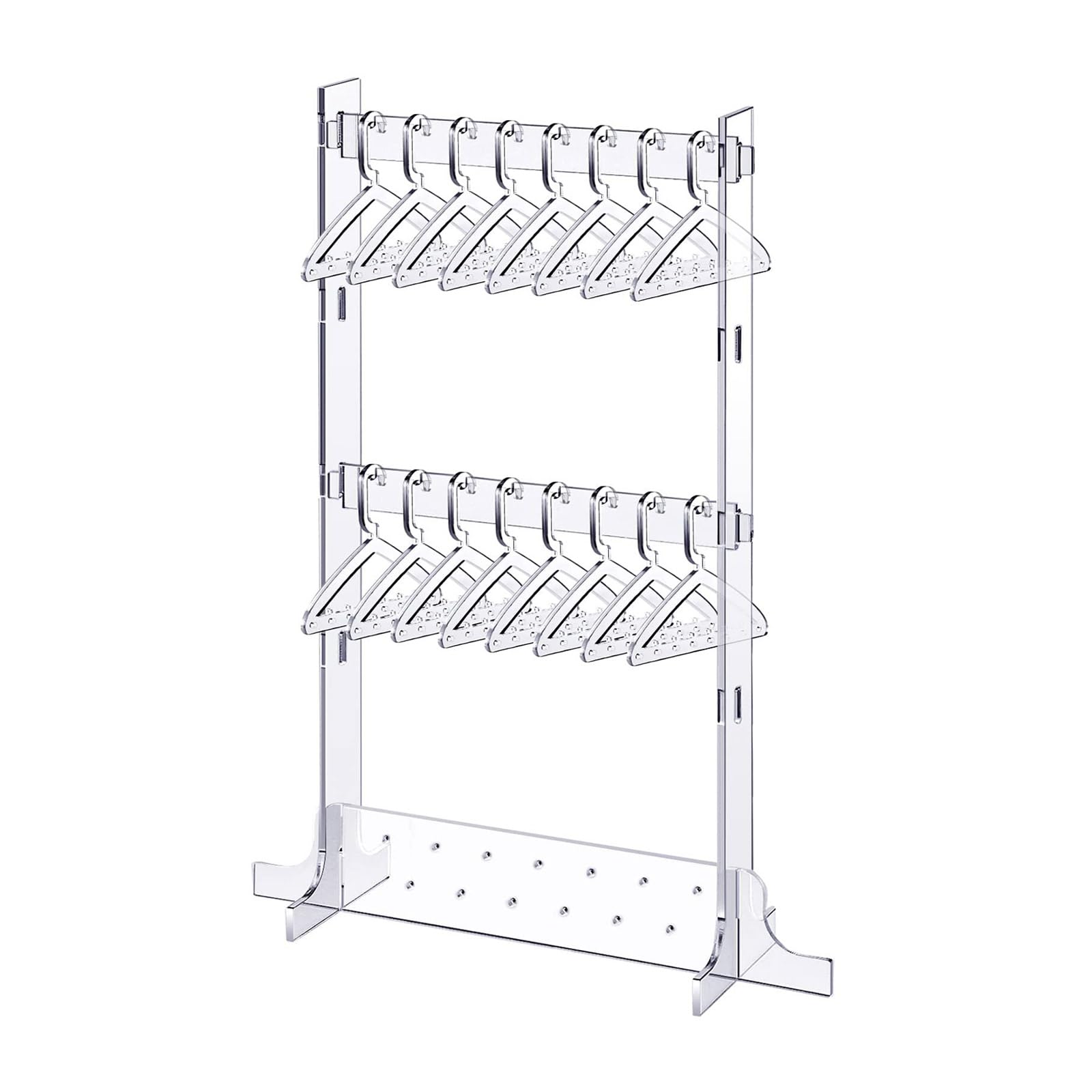 YWLUUOO Coat Hanger Acrylic Earrings Stand Organizer Hanger Shape Tabletop Jewelry Display Holder for Earring Ear Organizer Colorful Jewelry Holder Display Shelf Case Exhibition Rack