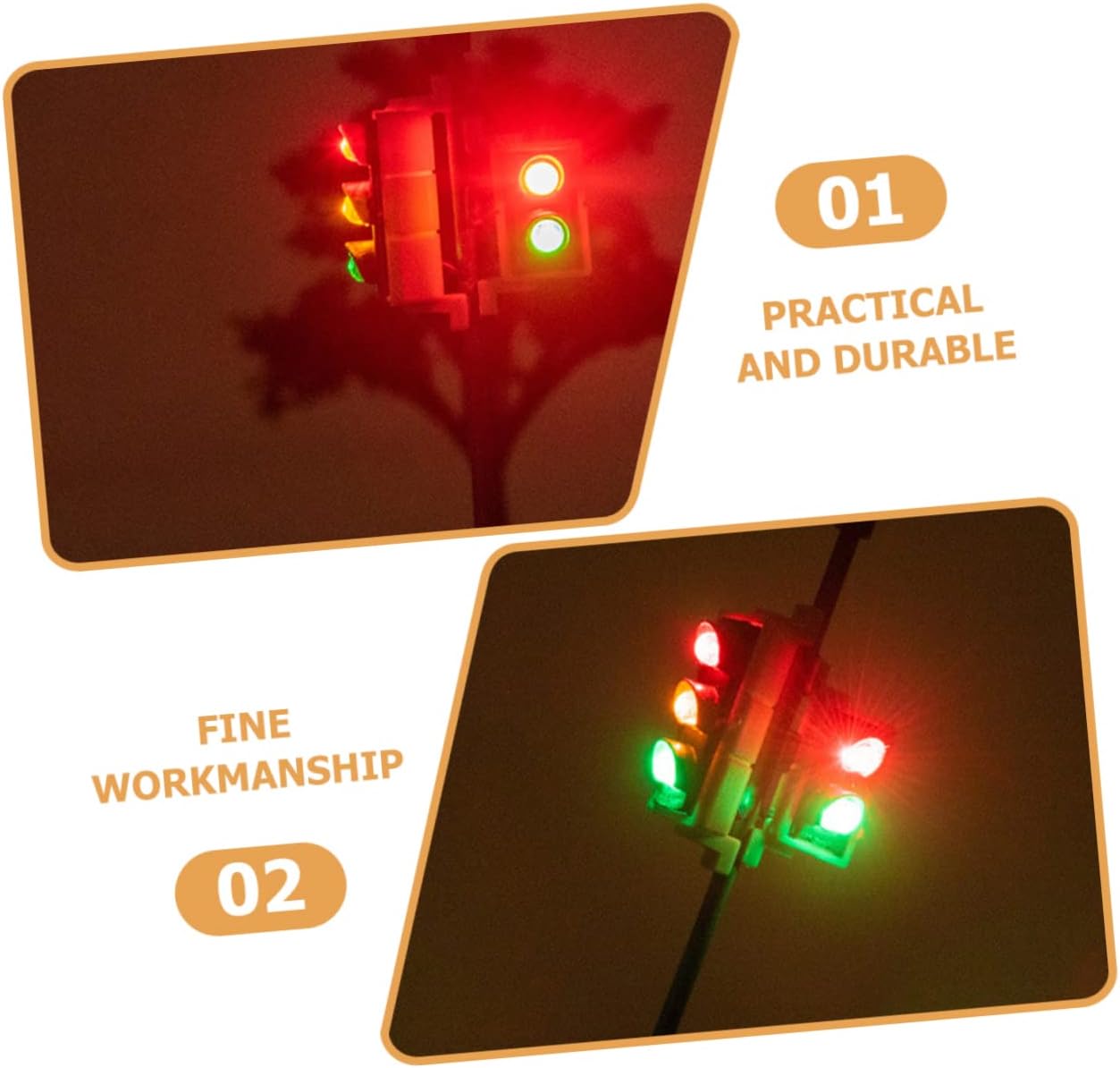 Traffic Light Simulation Model for Sand Table Decor Miniature Road Signal Light for Micro Landscape and DIY Projects for Model Train Accessories and Architectural Displays