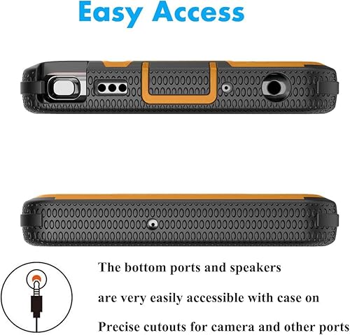 Miniatura 5 de Funda para LG K51, funda para teléfono LG K51, con protector de pantalla para LG K51, funda de clip para cinturón, funda híbrida de absorción de