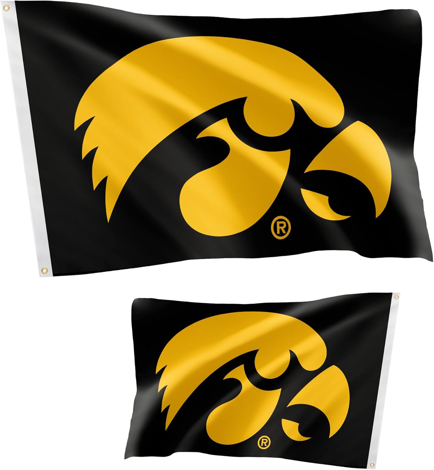 Desert Cactus University of Iowa Flag Double Sided Hawkeyes Banners 100% Polyester Indoor Outdoor 3x5 feet Flags (Double Sided - Flag 1)