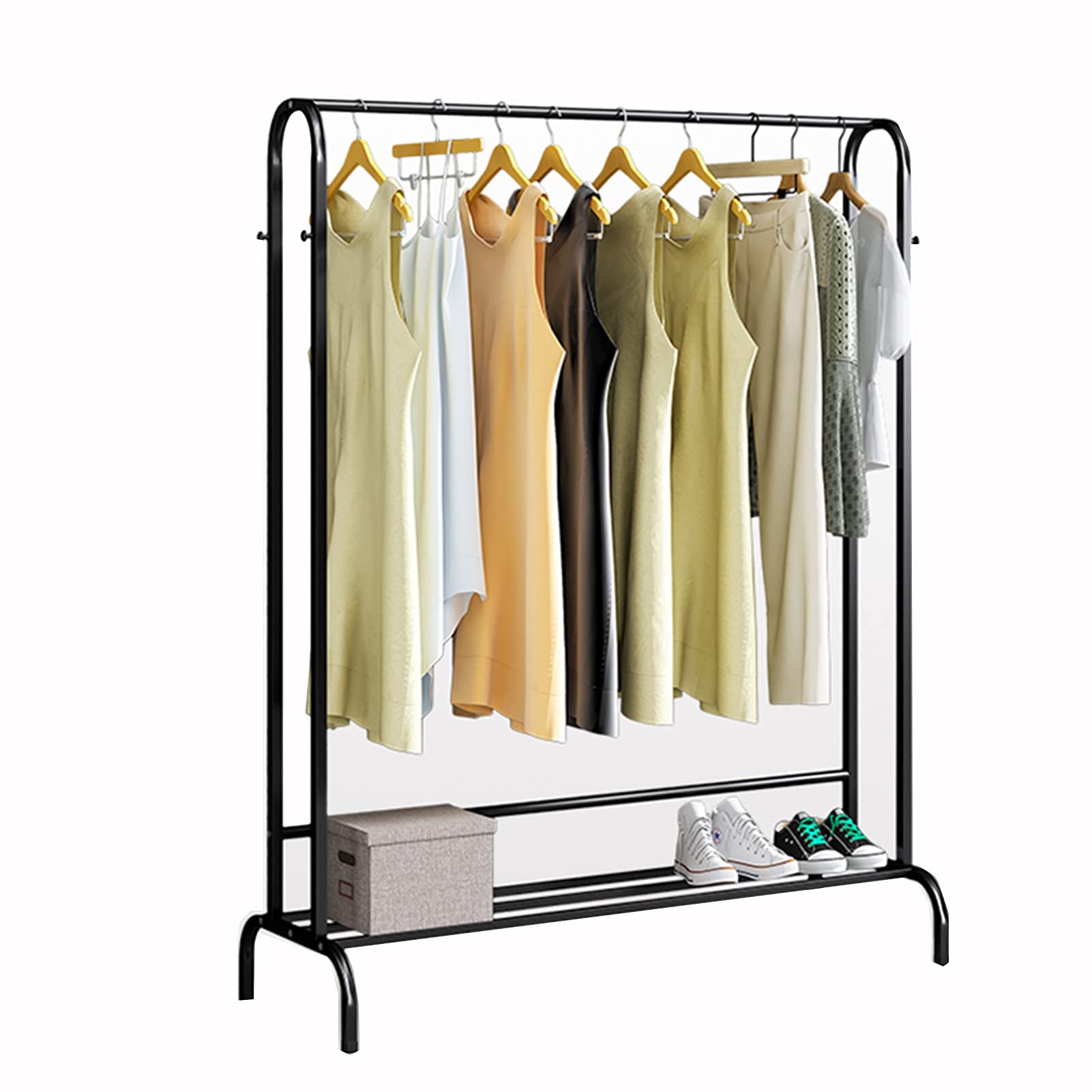 Porte-manteaux grande capacité 104x43x152cm avec étagère de rangement