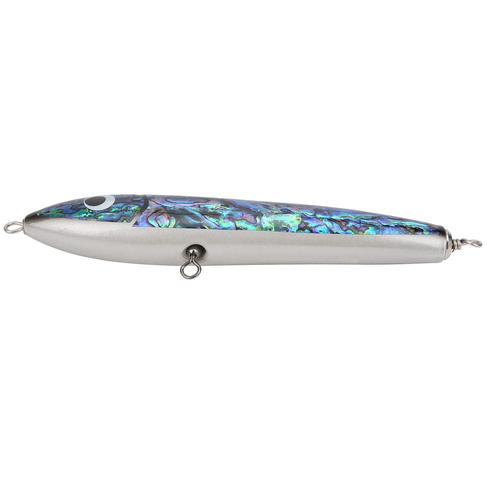 Esca per pesci Abalone Shell Esca da pesca Esca in legno Crankbait per tonno Cernia Billbirds Orata 23x3 5 cm Esca portatile per pesci Materiale in legno galleggiante di alta