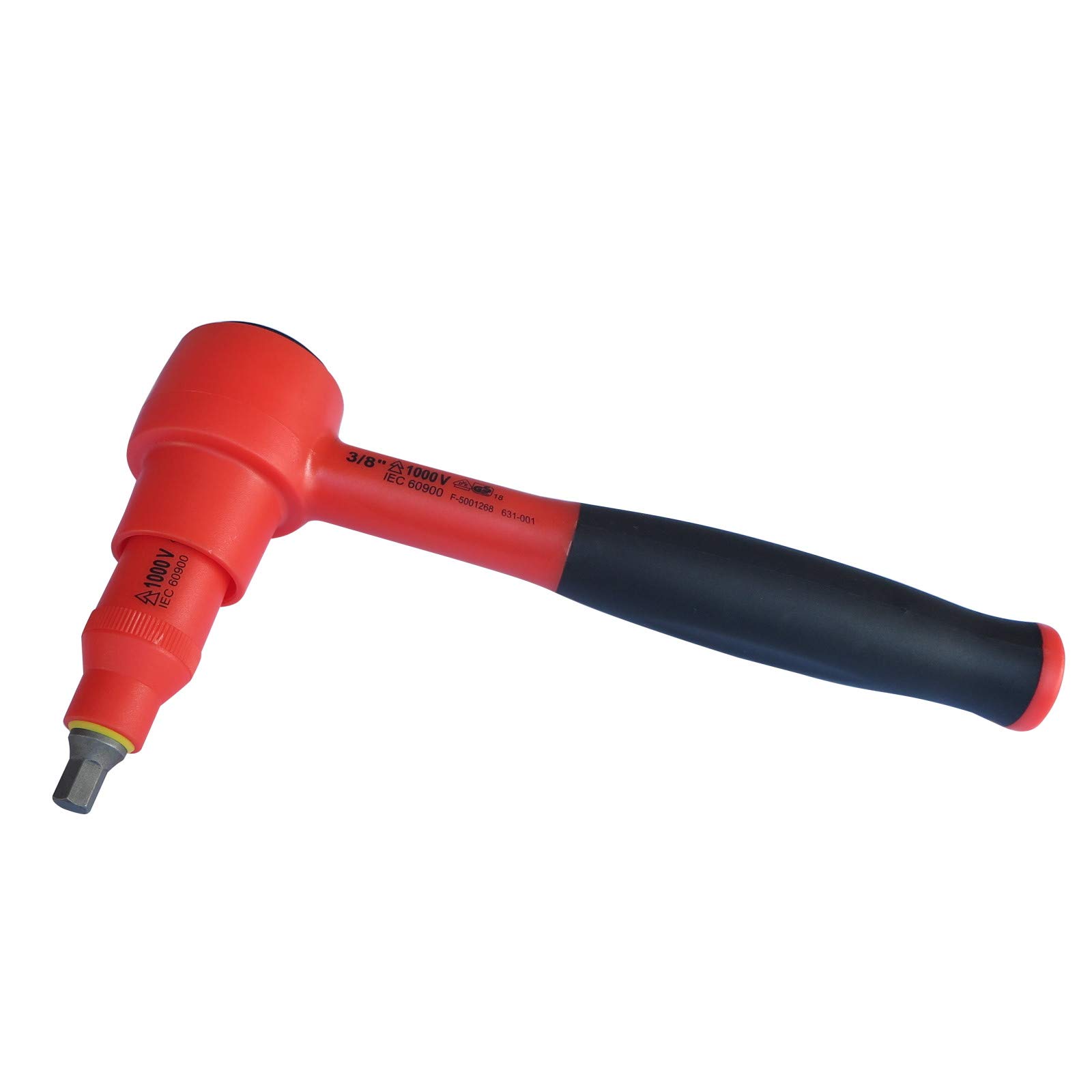 Set di chiavi a bussola SAE isolate da 1000 V, 20 pezzi da 3/8", 5 punte esagonali