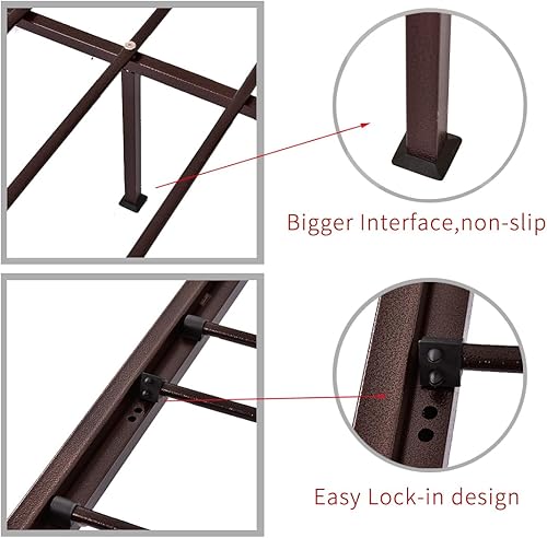 Miniatura 9 de HOMERECOMMEND Metal Daybed Frame Heavy Duty Metal Slats Sofa Bed Platform Mattress Foundation Twin Day Bed Black Sanded Color Negro lijado,Cobre