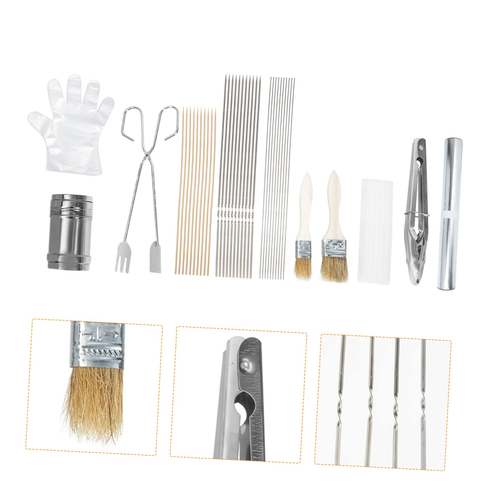 Set Di Utensili Per Griglia Portatile in Acciaio Inossidabile Accessori Per Barbecue All'aperto Bastoncini Per Griglia Per Feste Campeggio Regali Per Cuochi Appassionati Di Cucina