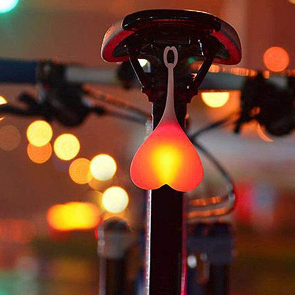 MACHSWON Bike Tailight,Cycling Tail Light LED Back Ball Light Heart-shaped Rear Lights Night Warning