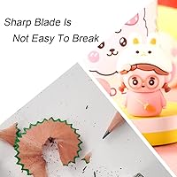 Vista 5 de Pencil Sharpeners Manual Portable Holes Crayon Sharpener Mini Desktop Pencil Sharpener for Colored Pencils for Office Home School Student Teacher