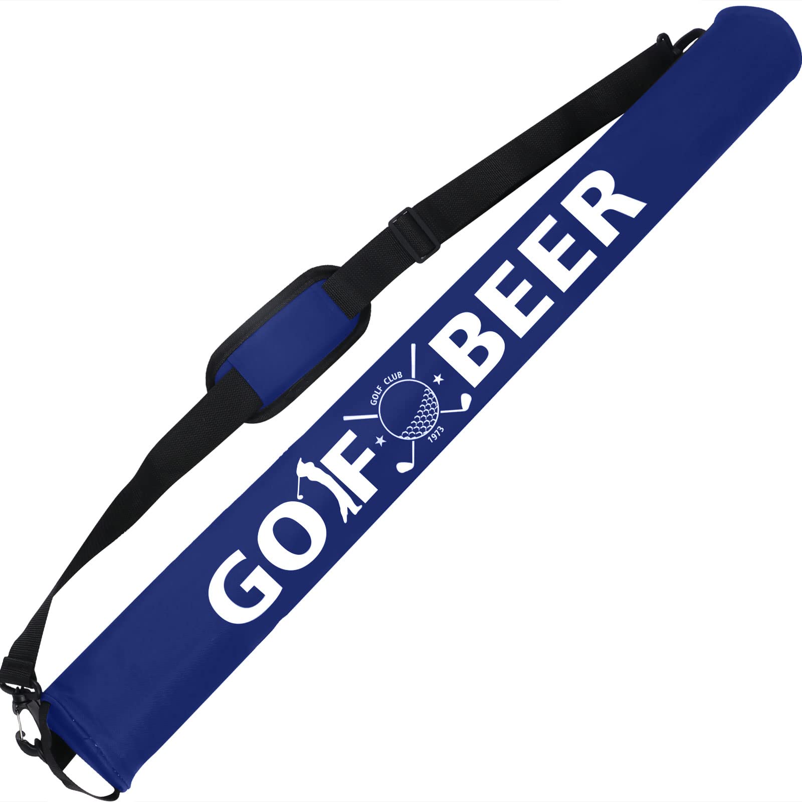 Golf Bag Cooler 7-Can Insulated Cooler Sleeve Golf Cooler Bag with Detachable Shoulder Strap Beverage Beer Sleeve Golf Beer Sleeve Nice Cooler Holds Fits in Most Golf Bags Golf Accessories Gift,Blue