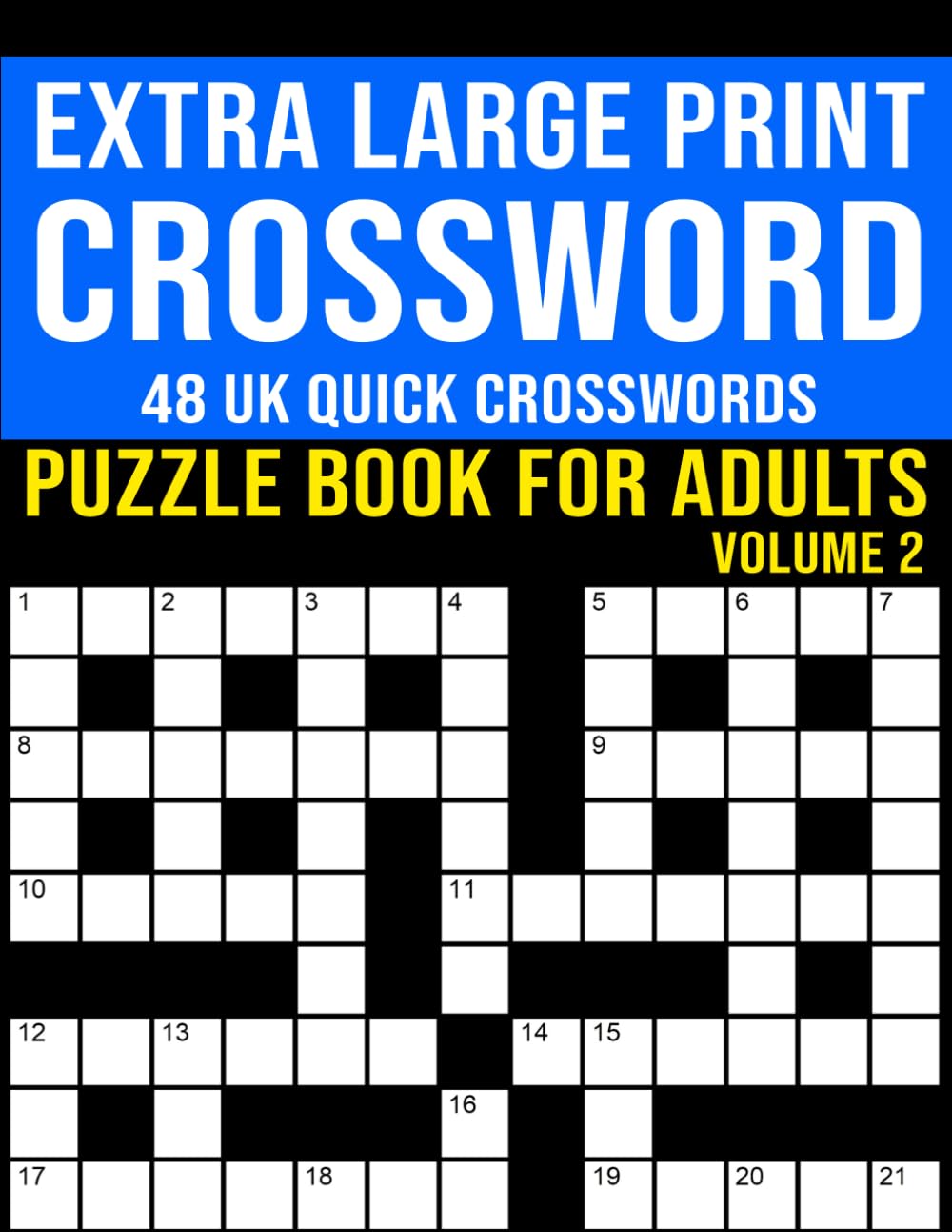 Extra Large Print Crossword Puzzle Book for Adults (Volume 2) 48 UK