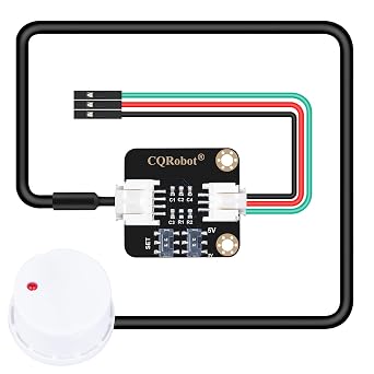 Capacitive Non-Contact Liquid Level Sensor for Arduino Raspberry Pi | Surface-mounted Round Sensing Probe, for Industrial Production, Aquarium, Chemical Solution, Agriculture, Gardening.