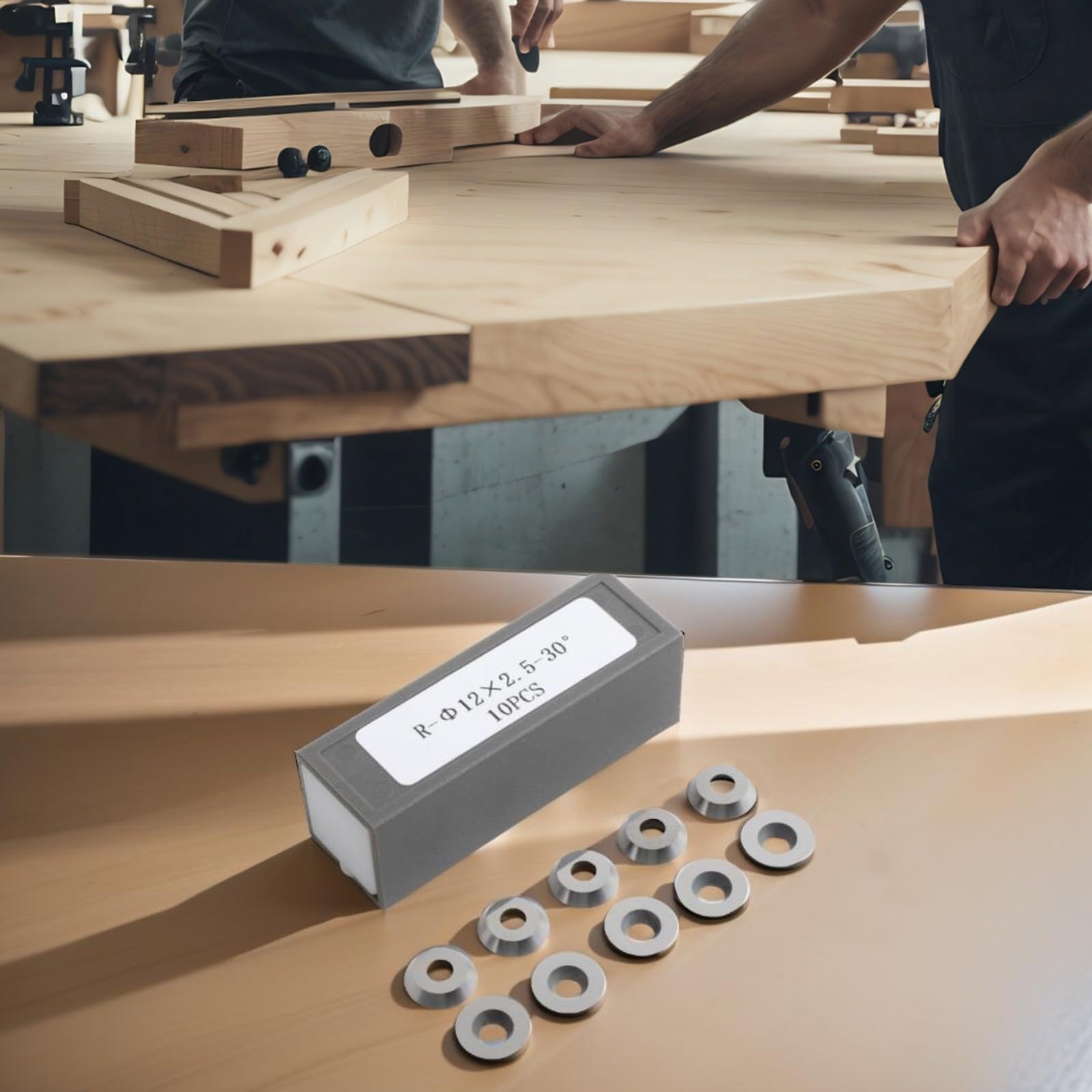 Wendeschneidplatten aus massivem Hartmetall, rund, 12 mm, für Drehmaschinen mit 30-Grad-Schnittwinkel, 10 Stück
