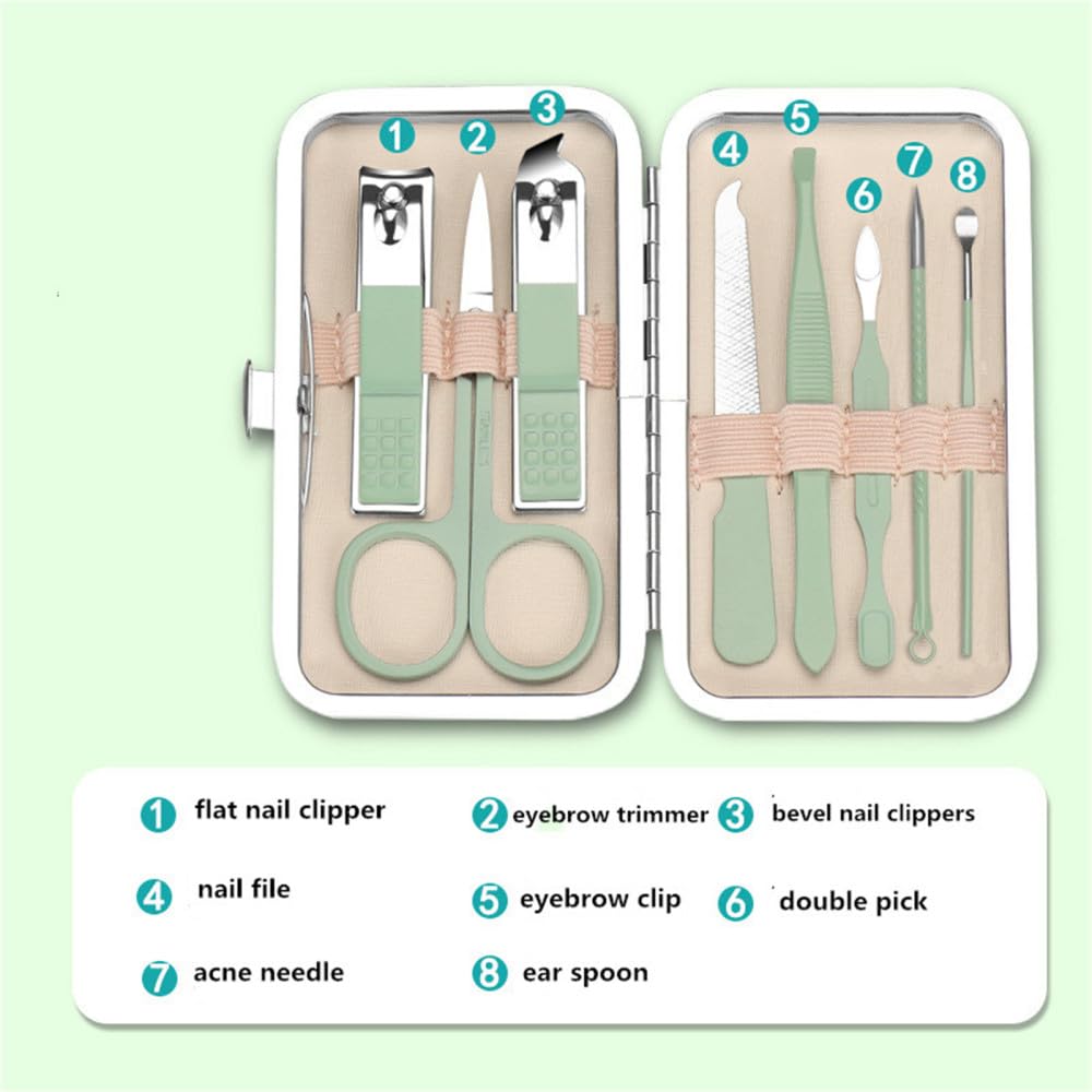 Ensemble de 7/8/10/16/18 Coupe-Ongles en Acier Inoxydable, Outil de manucure, Cure-Oreilles, Ciseaux pour Peaux mortes, Outils de beauté, 16 pièces (2 pièces, 8 pièces, 4 pièces)