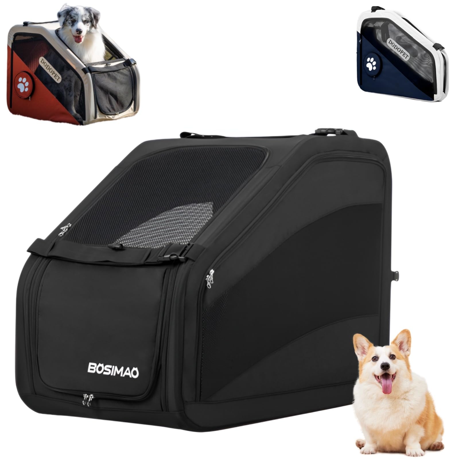 Amazon.co.jp: [Miflaier]ソフトクレート 大型犬 車載用ペットキャリー