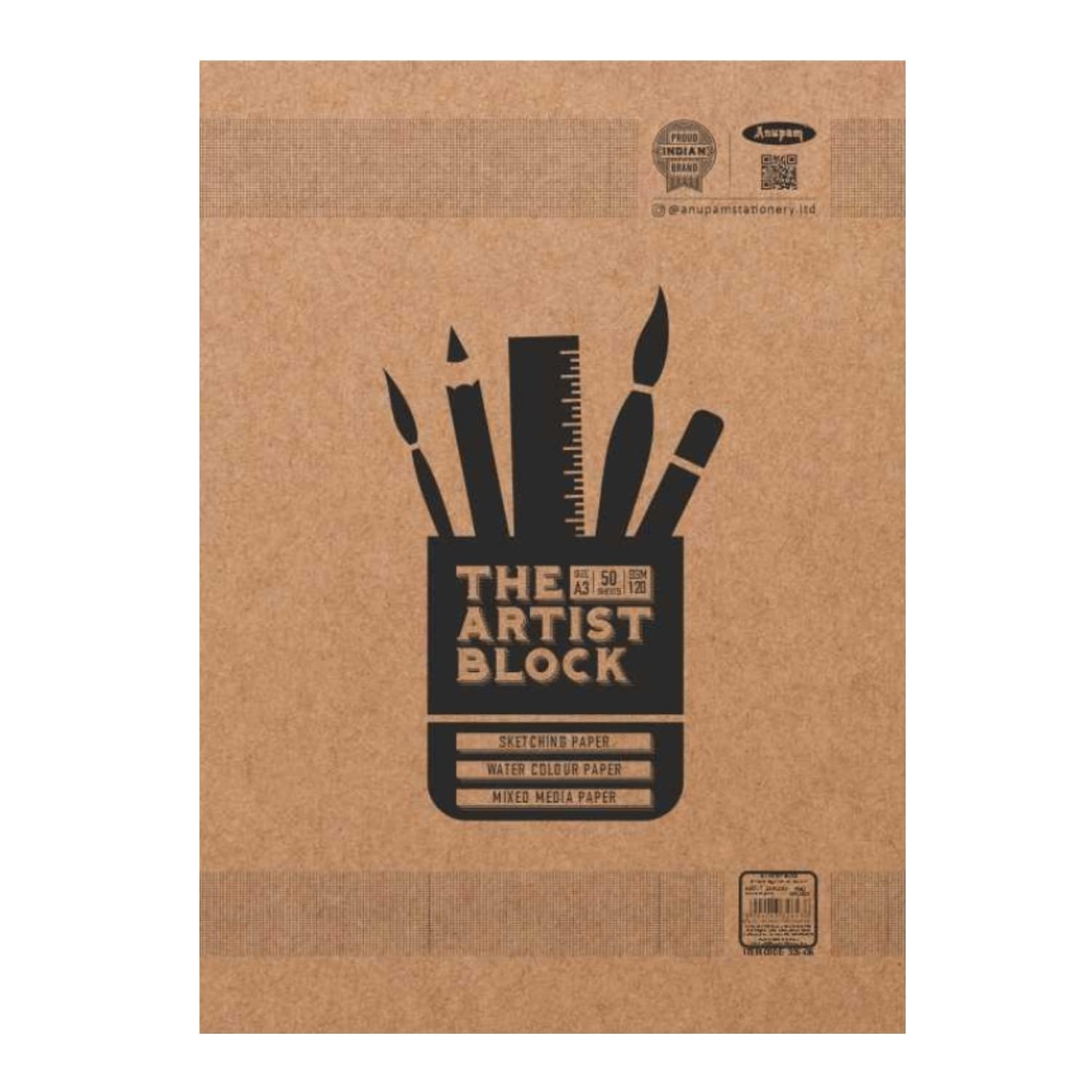 Anupam Artist Block Book A3 Acid Free Sketching and Mix Media Paper 120 GSM (50 Sheet / 100 Pages) (B0CDGJD1NC) Amazon Price History, Amazon Price Tracker