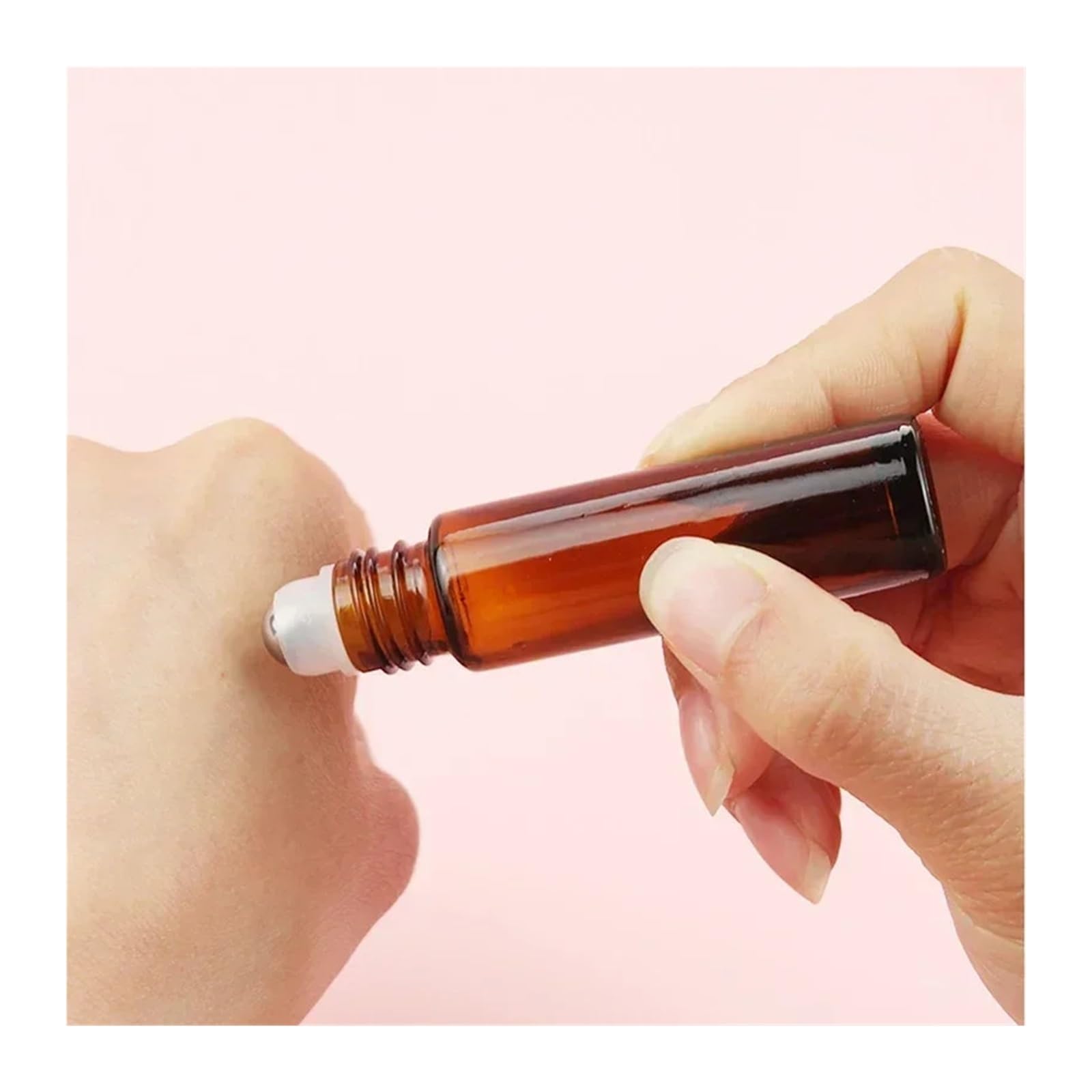 Roll On 10/20 pz 10 ml di Spessore Ambra Blu Vetro Roll On Bottiglia Rullo Cosmetico for Fiale di Olio Essenziale Con Sfera In Acciaio