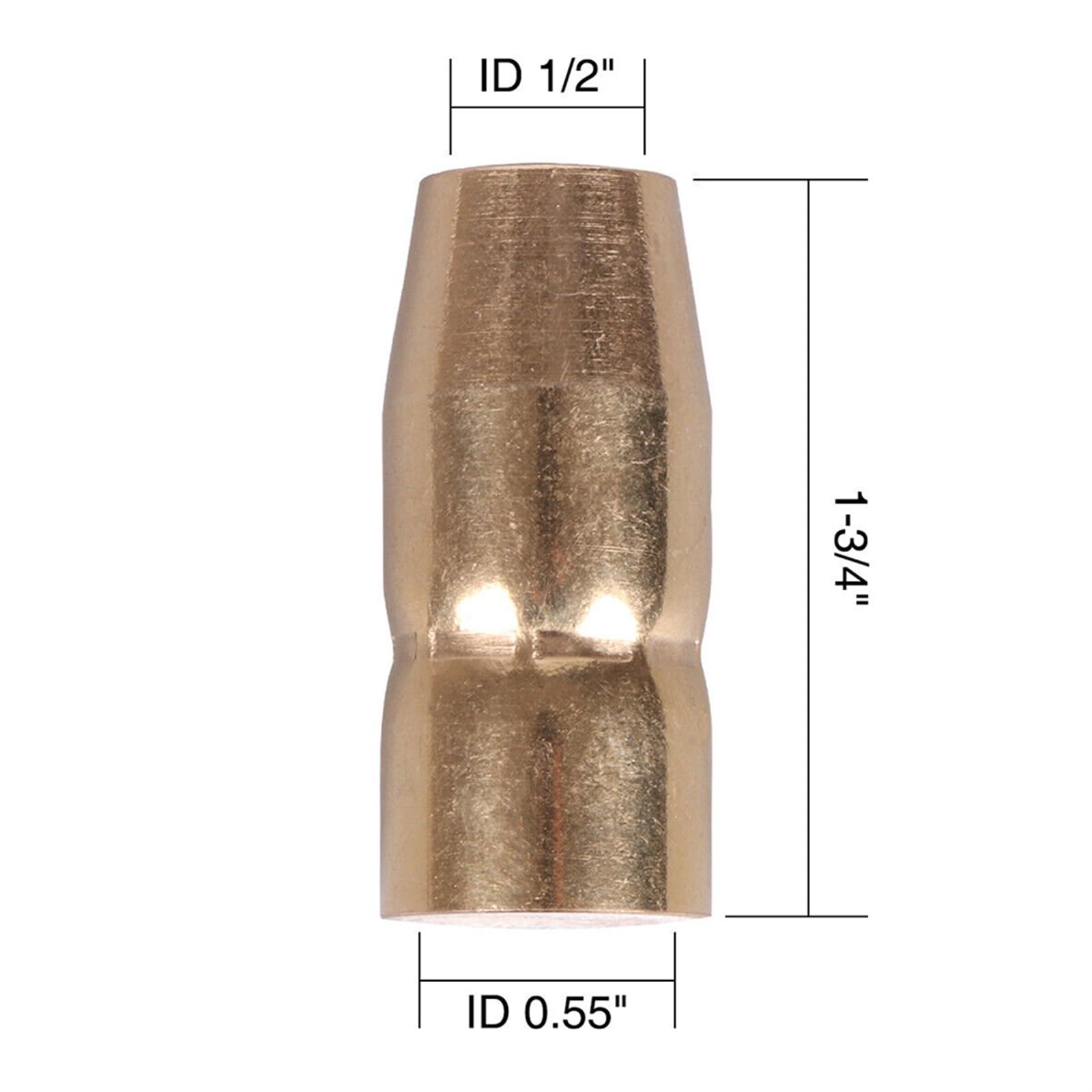 Compatibile con le torce for saldatura MIG Set Ugello Orifizio WP-17/WP-18/WP-26 ZIRCONIATED WZ8 Gas Lens 0,8% Zirconiato Tungsteno Pinze (Size : .035 (0.9mm))