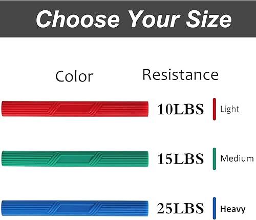 Miniatura 3 de Barra fortalecedora de terapia flexible, barra de terapia física para codo de tenista, barra de resistencia para codo de golfistas, tendinitis,