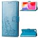 Produktbild LAGUI Hülle Geeignet für Xiaomi Redmi 6A, Schönes Muster Brieftasche Lederhülle mit Kartenfächern Fach und Magnetische Verschluss, Anti-Scratch, stoßfeste Handyhülle. Blau