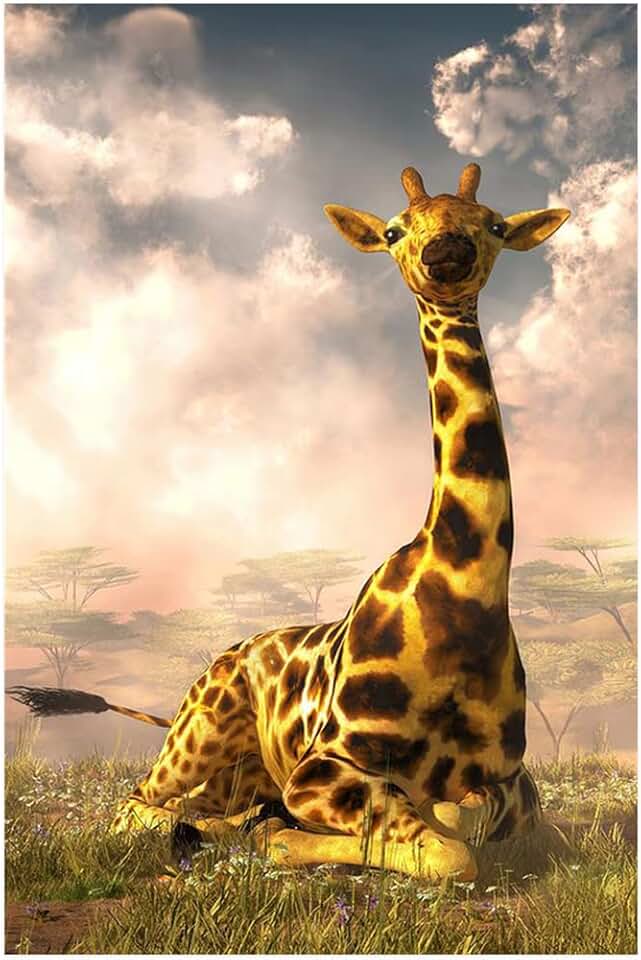 Картина горящий жираф