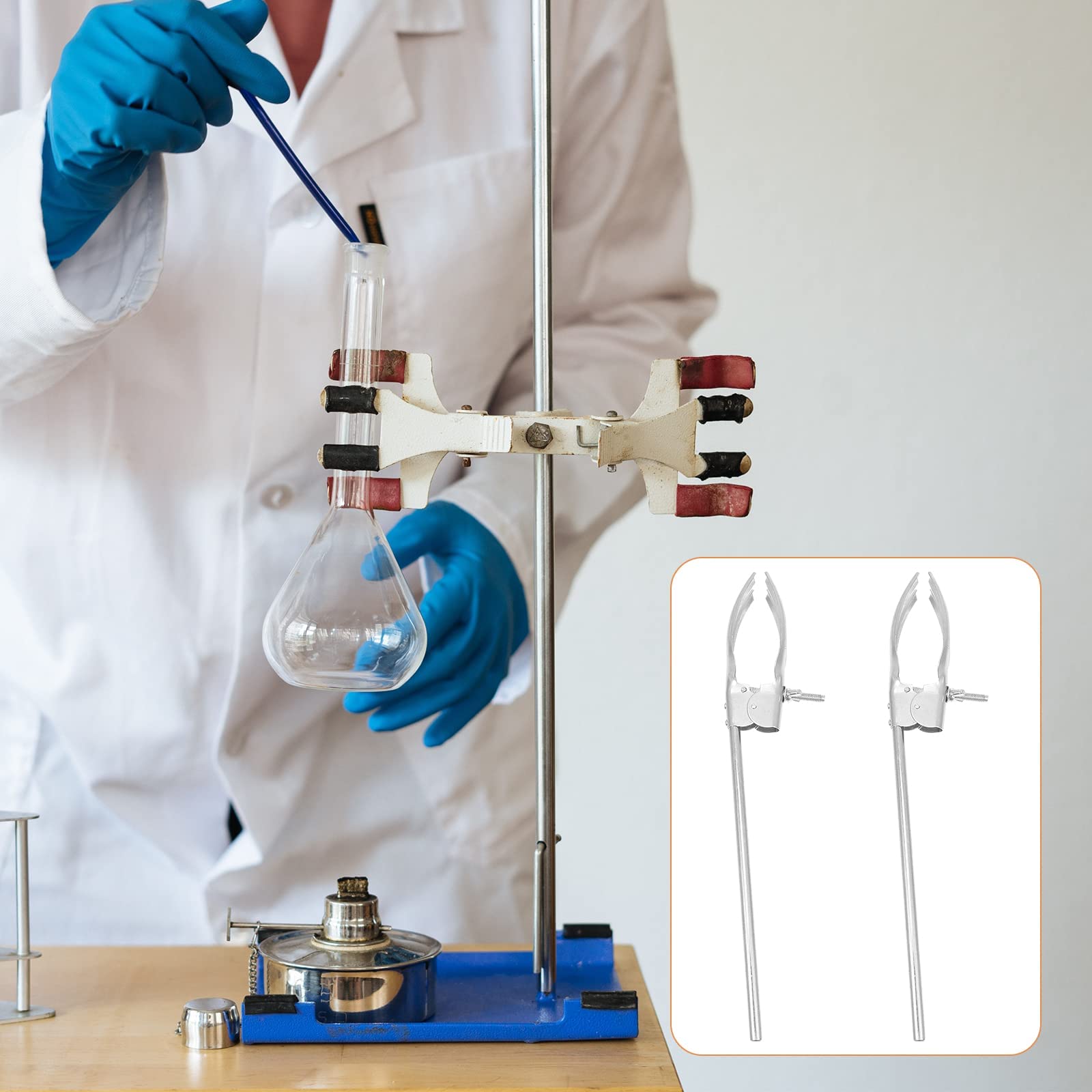 Pinzas De Tubo De Condensación, 2 Uds., Abrazadera Universal para Vaso De Precipitados, Soporte De Metal para Experimento