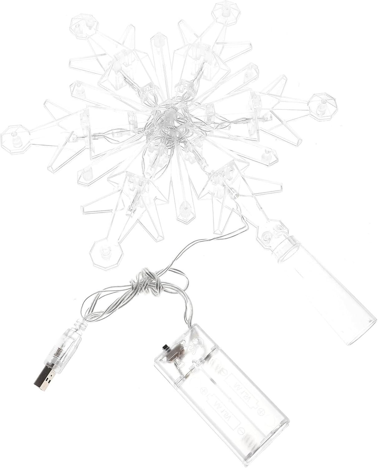 Didiseaon LED Christmas Tree Topper Christmas Tree Snowflake Topper LED