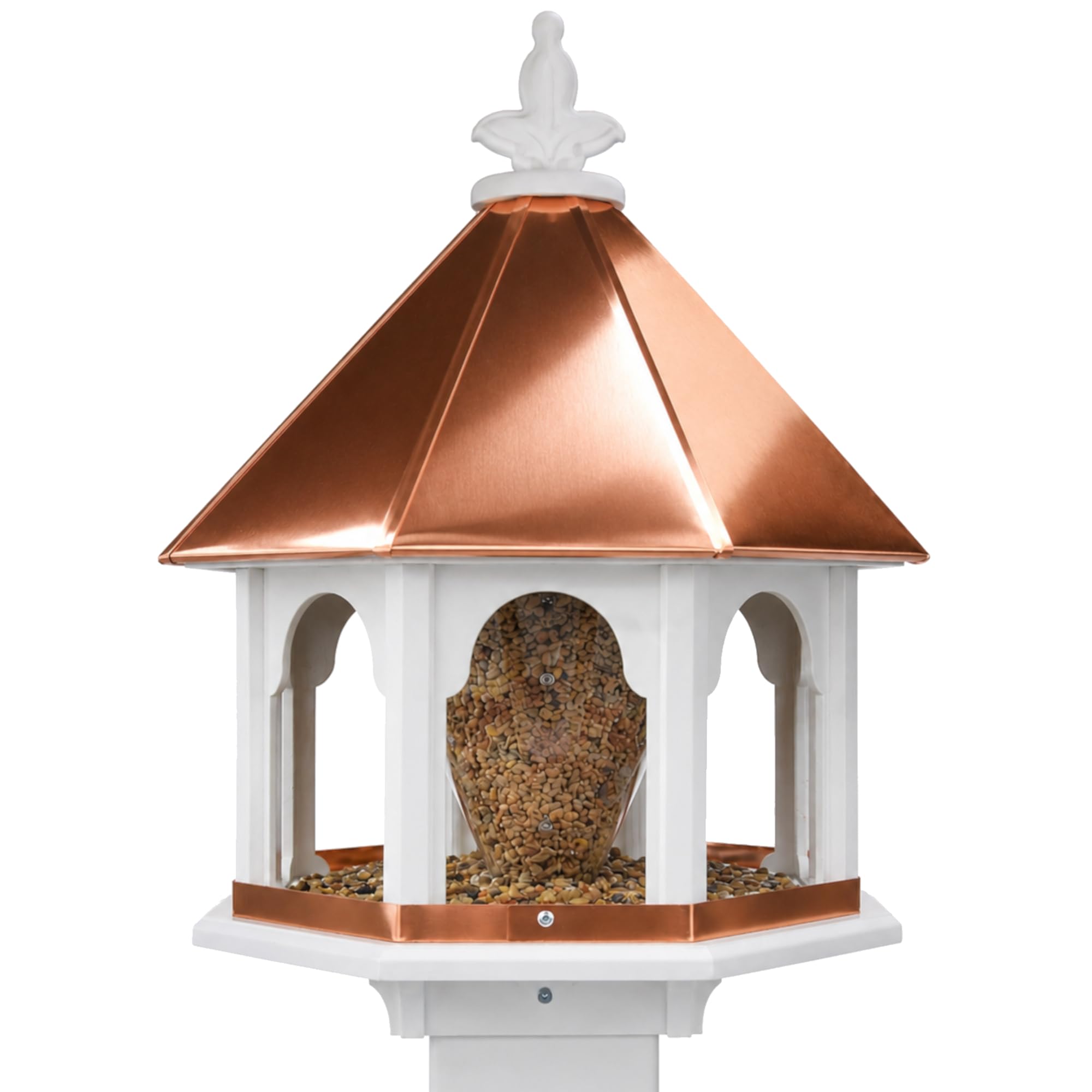 NC BIRDGUY Handmade Copper Roof Bird Feeder