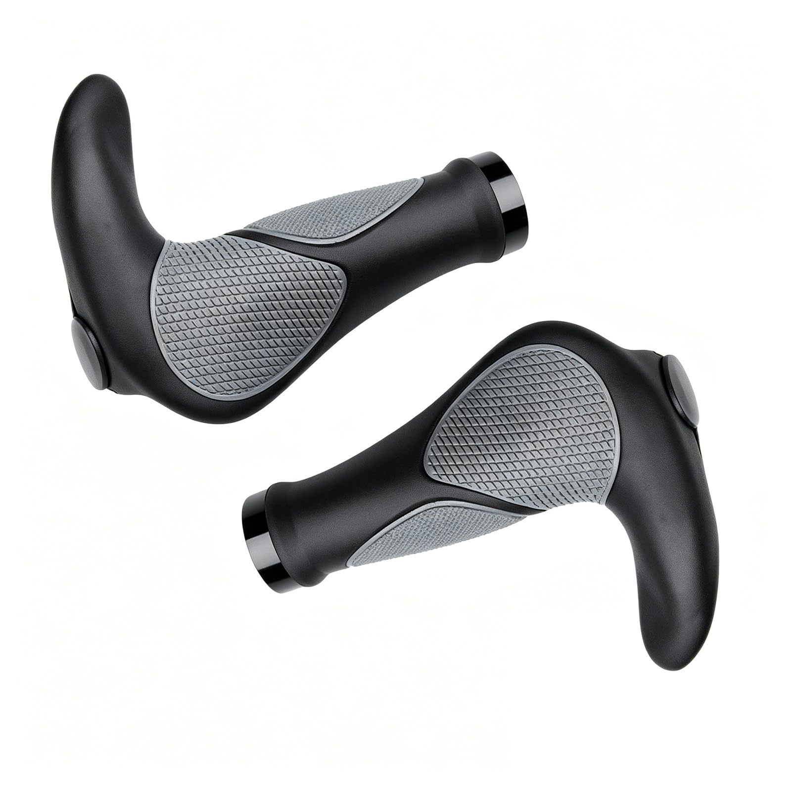 Fahrradgriffe Ergonomisch,Horn Lenker Griffe mit Schraubgriff Gel Dämpfung, Bicycle Grips,Anti-Rutsch Fahrrad Griffe für E-Bike, Mountainbike, Trekkingrad, Tourenrad, Schwarz. Sport & Freizeit
