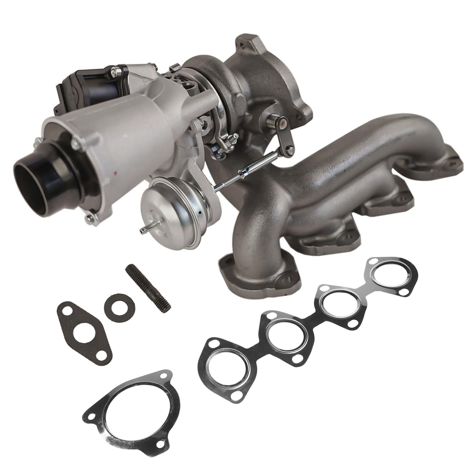 Turbocompressore con guarnizione Compatibile con C250 E250 SLK250 Q30 QX30 | Compatibile con W204 C250 W212 E200 A207 E250 SLK R172 200 250 1.8L QX30 2.0L M271DE18AL 2710903680, 2710903280, 2710903480