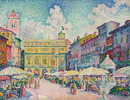 Marché de Vérone de Paul Signac : habillez vos murs vides avec cette grande toile de 60x90cm