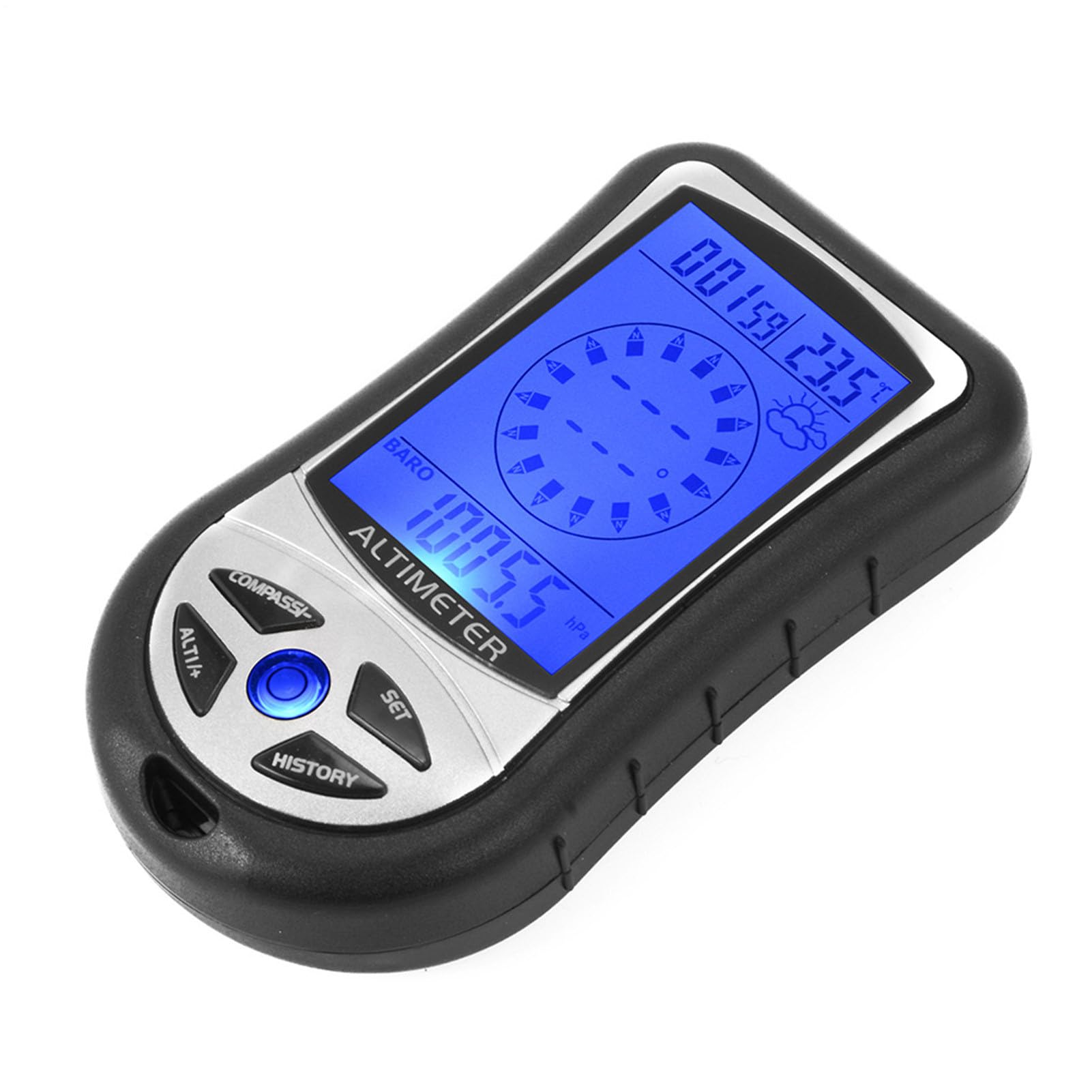 Digitaler Höhenmesser, Elektronischer Höhenmesser,Multifunktions -Handheld -Barometer -Temperaturmesser - Tragbare Wettervorhersage Mit Hintergrundbeleuchtung, Zeituhr, Messgerät Outdoor -