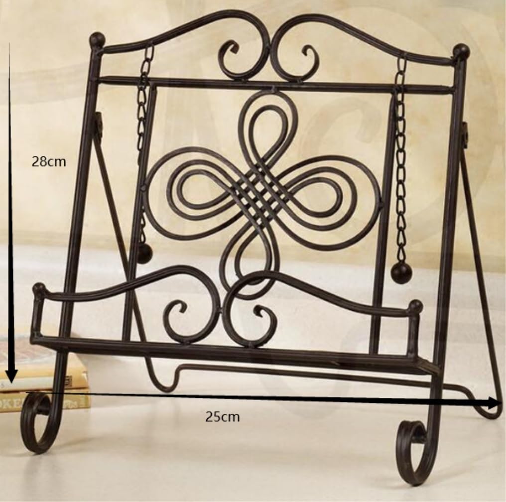 Leggio per Libri di Cucina Porta Libri di Cucina con Design A Spirale E Supporto per Raccoglitore di Ricette Supporto per Ricette