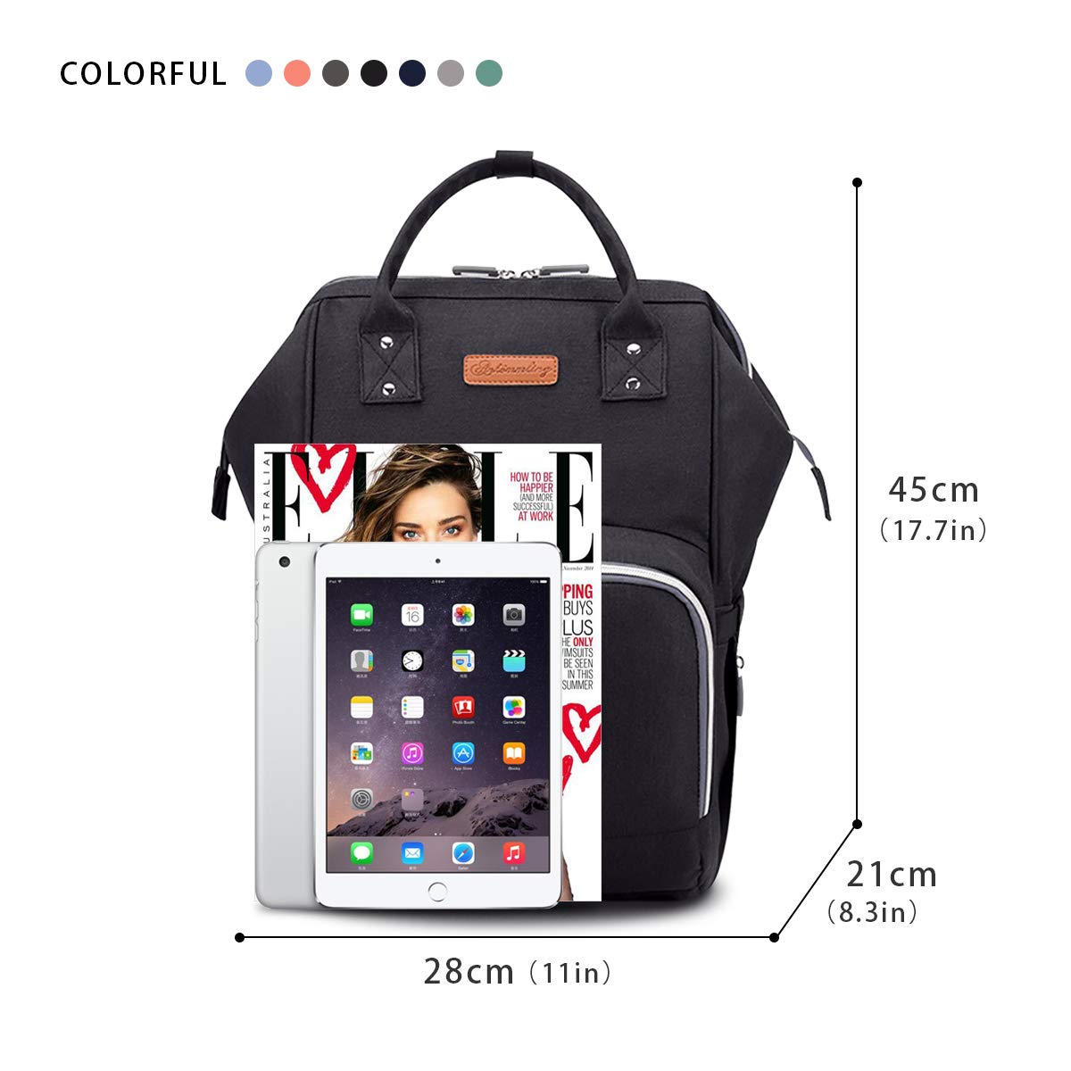 SONARIN Multifunzione Zaino Fasciatoio Bambino per Pannolini,Organizer per Zaino da Viaggio Con Sacchetto di Isolamento Termico,Interfaccia USB,Impermeabile, Grande Capacità,Ideale Regalo
