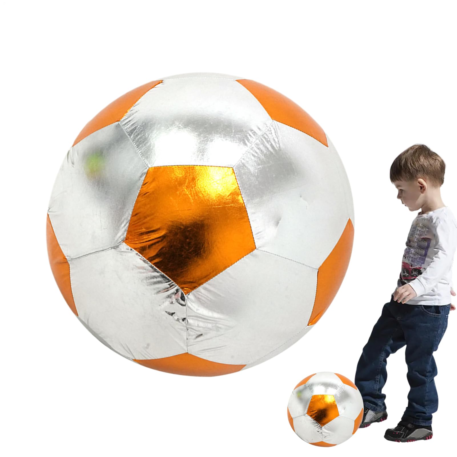 Inflatable Football | Inflatable Beach Balls Simulation Soccer Balls,Leakproof Soft Soccer, Interactive Blow Up Football For Indoor And Outdoor Use