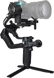 FeiyuTech SCORP 2, estabilizador gimbal de 3 eixos para câmeras DSLR e sem espelho, rastreamento de IA, pagamento de 2,5 kg, vida útil da bateria de 13 horas, carregamento rápido USB-C