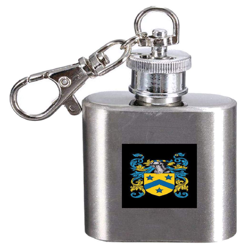 Flasque avec blason de famille KERYING en inox pour homme chic