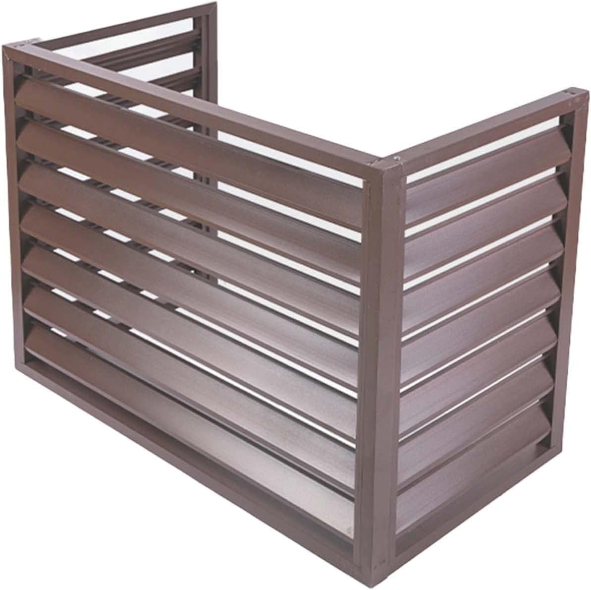 Outdoor Air Conditioning Cover Decorative Privacy Screen, Aluminum All-Weather Central Air Conditioner Protection Cover for Outside Units,freestanding Enclosure to Cover Garbage Or Ac Units