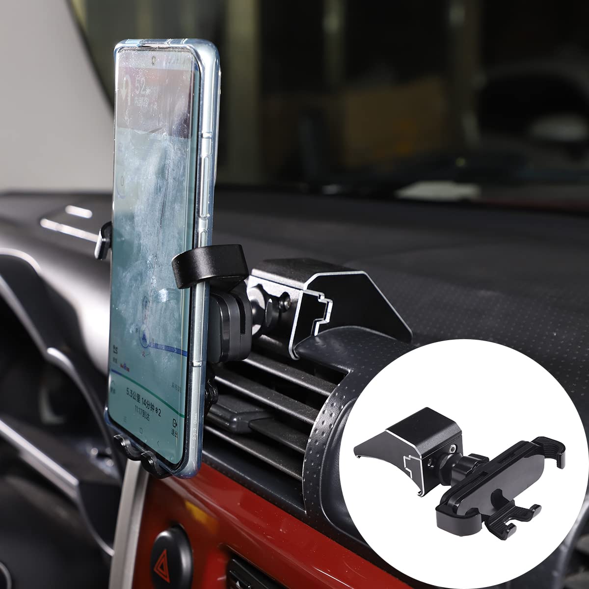 LLKUANG Car Phone Mount Compatible with Toyot@ FJ Cruiser 2007-2021, Center Console Air Outlet Cell Phone Holder, Handsfree Air Vent Phone Stand (Style E)